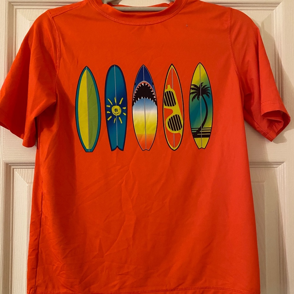 Boys Wonder Nation Swim Shirt (L Husky)